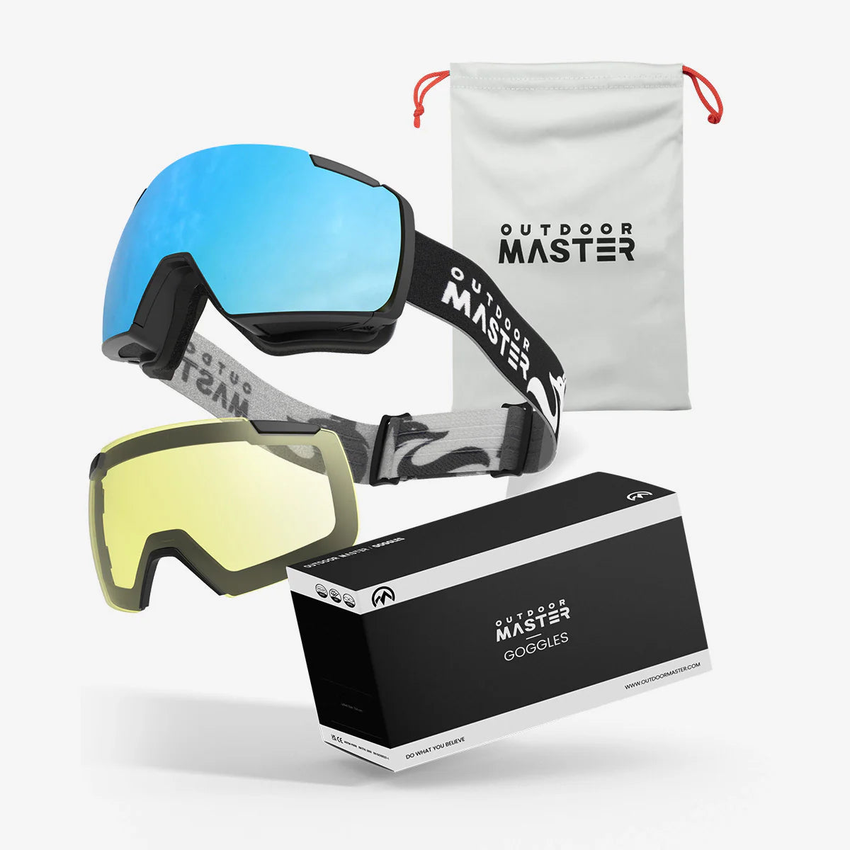 HERON Ski Goggles+Yellow Lens