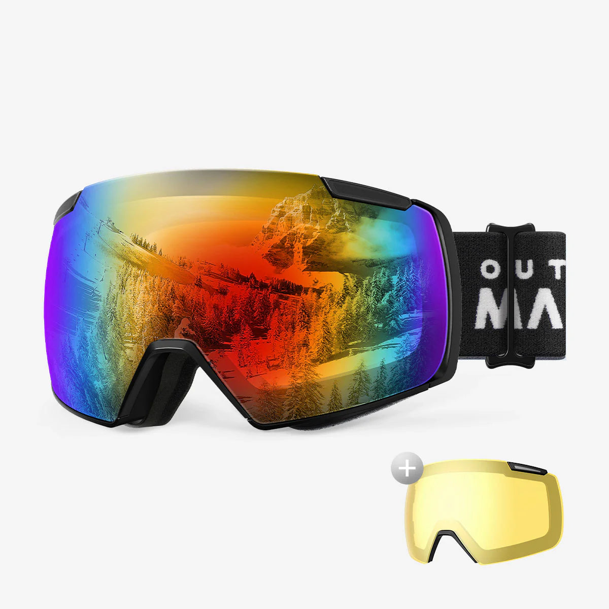 HERON Ski Goggles+Yellow Lens