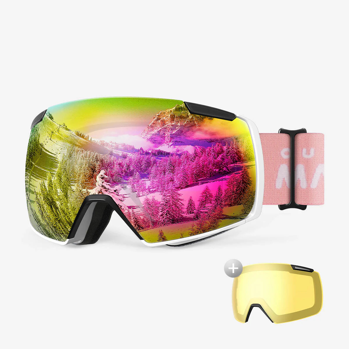 HERON Ski Goggles+Yellow Lens