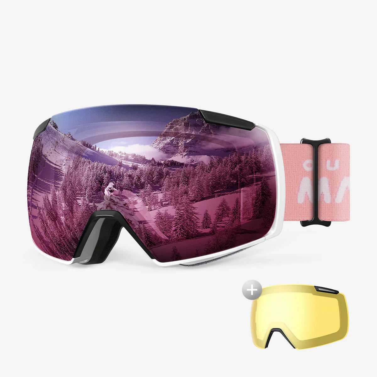 HERON Ski Goggles+Yellow Lens
