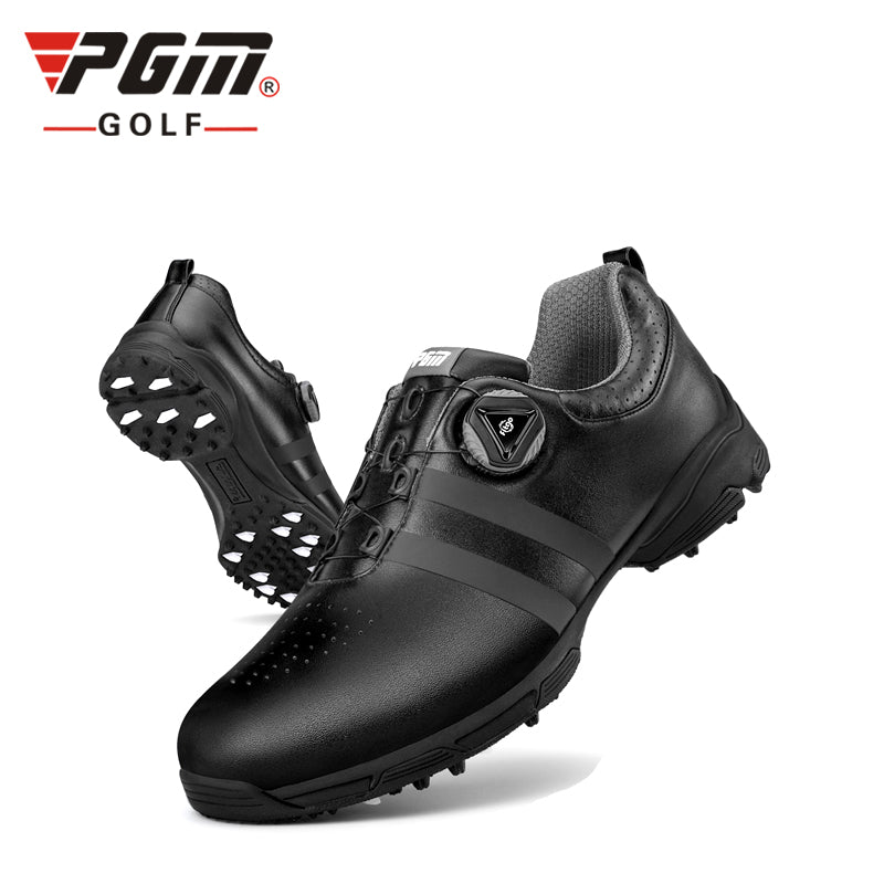 PGM XZ186 water proof golf shoes men custom logo black spike less golf shoe