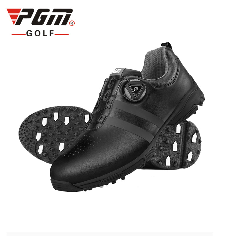 PGM XZ186 water proof golf shoes men custom logo black spike less golf shoe